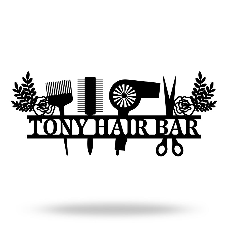 Custom Metal Hair Stylist Sign for Barber Shop Decor