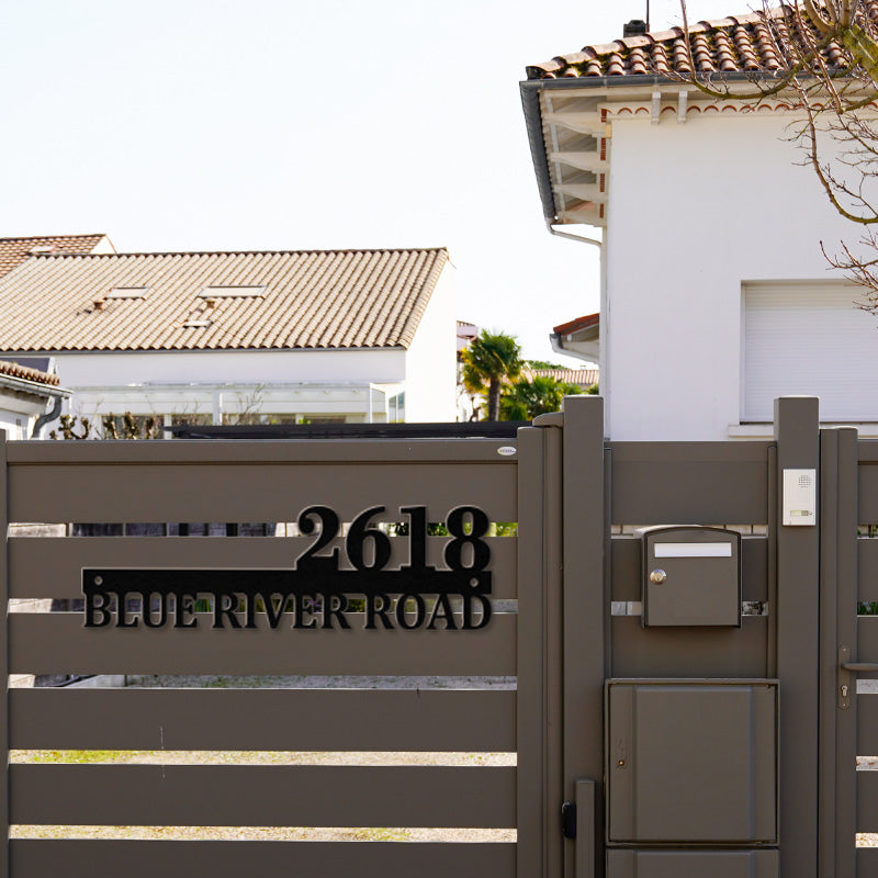 Custom Address Metal Sign House Numbers for Home &amp; Garden