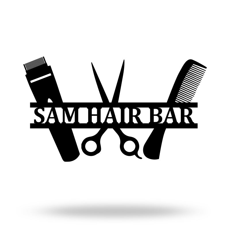 Personalized Barber Metal Sign for Hair Stylist Gift