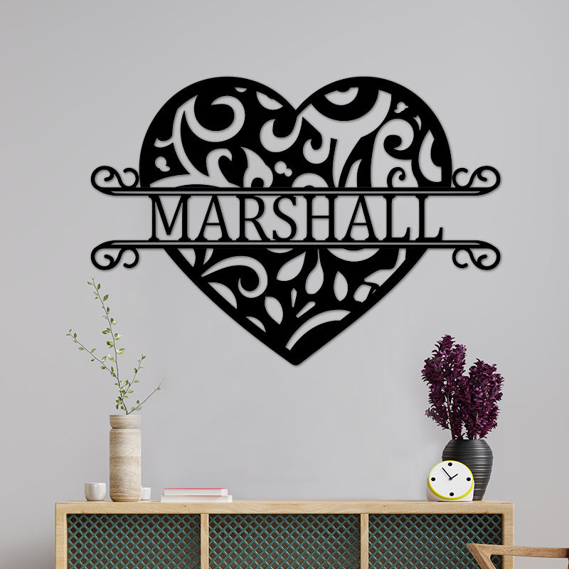Custom Metal Heart Sign For Your Love &amp; Wedding Gift