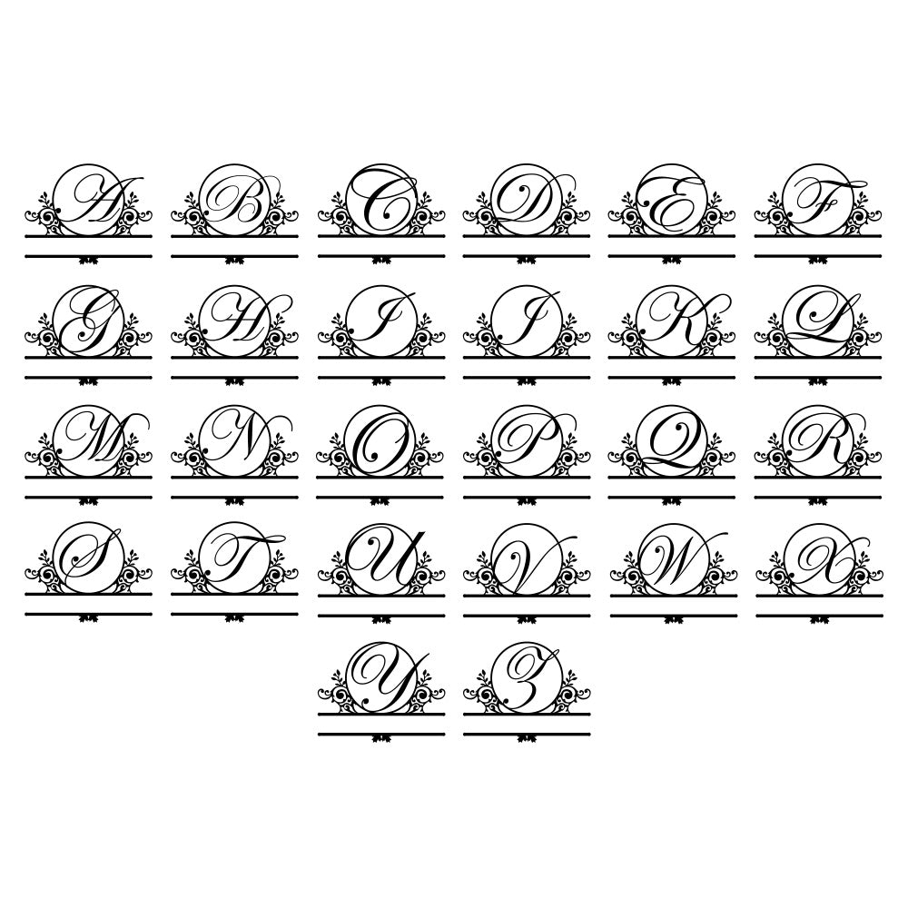 Personalized Metal Split Monogram Sign For Creative Gift