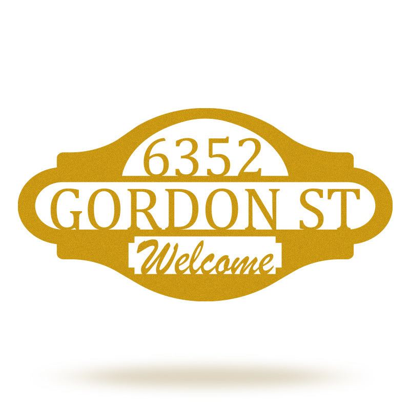 Custom Welcome Sign Address Metal Sign House Numbers