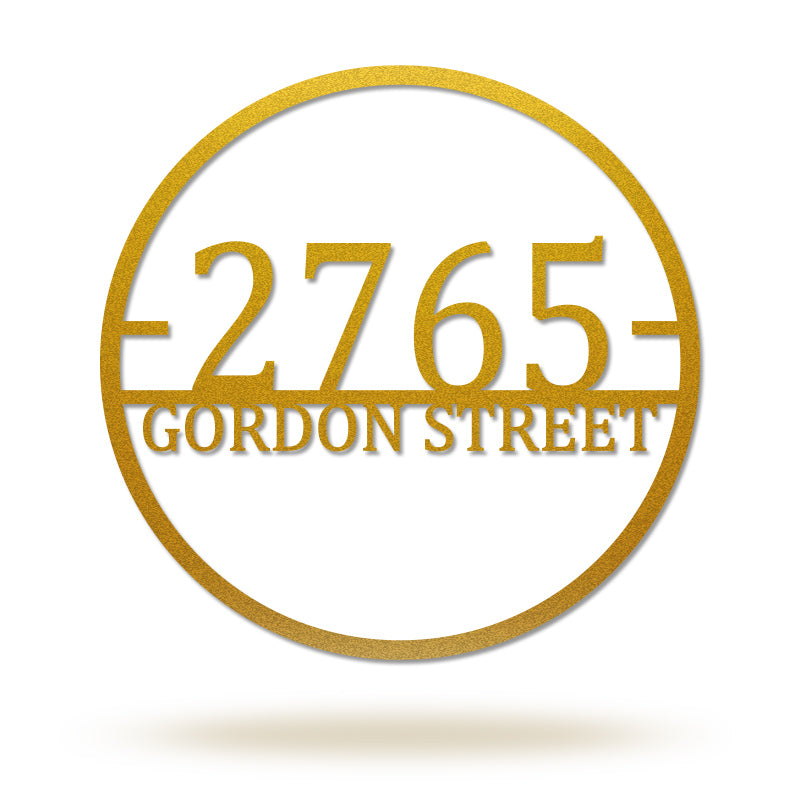 Custom Outdoor Metal Address Sign House Numbers for House Decor