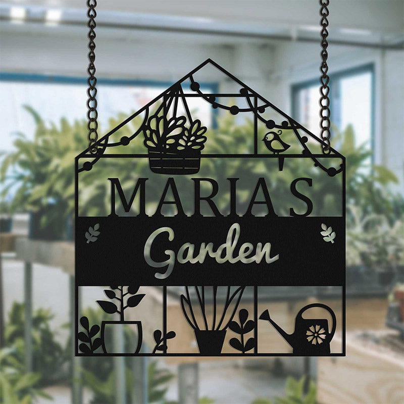Custom Metal Greenhouse Sign Hanging Garden Sign