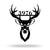 Custom Deer Head Metal Address Sign House Numbers