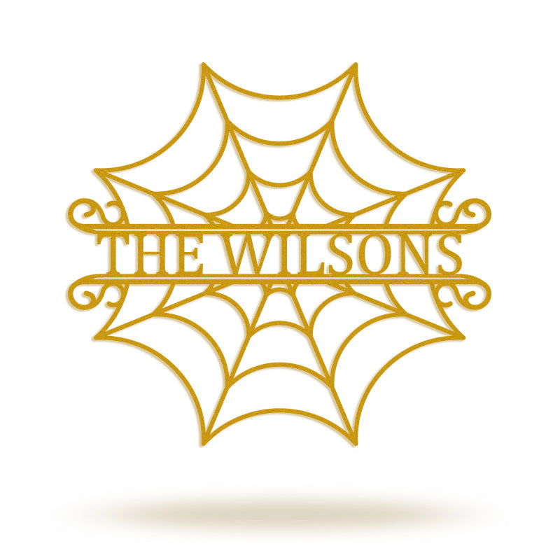 Custom Halloween Decor Name Monogram Metal Sign