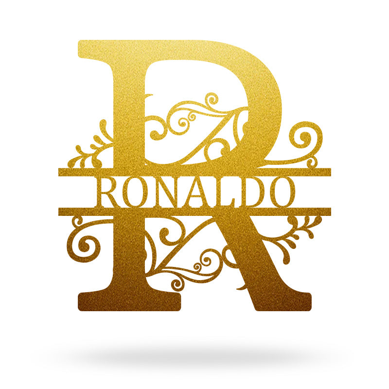 Personalized Last Name Monogram Metal Signs For Anniversary Gift