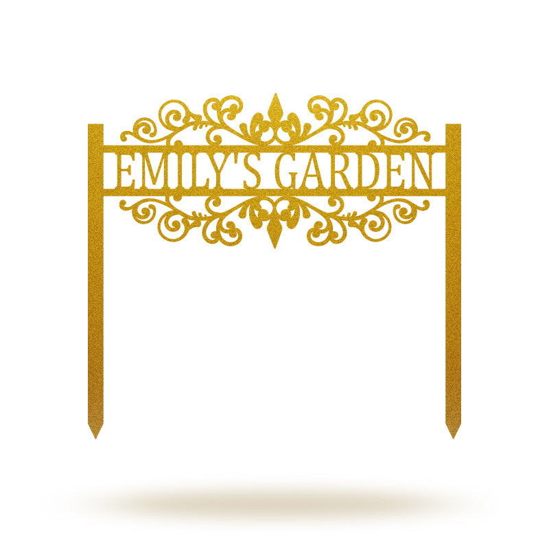 Personalized Metal Yard Garden Sign Garden Stake