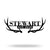 Personalized Antlers Metal Monogram Sign Wall Decor