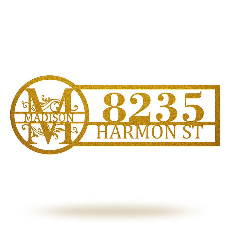 Custom Name Metal Address Sign Address Numbers for House