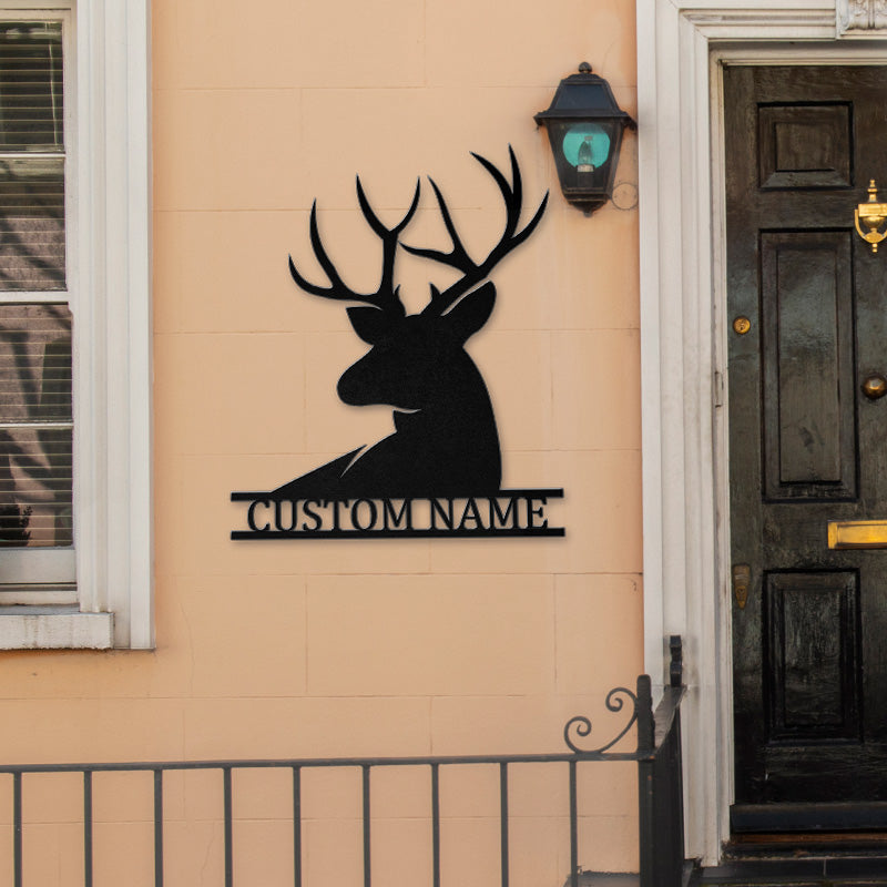 Custom Stag Metal Wall Sign Housewarming Gift Wall Art