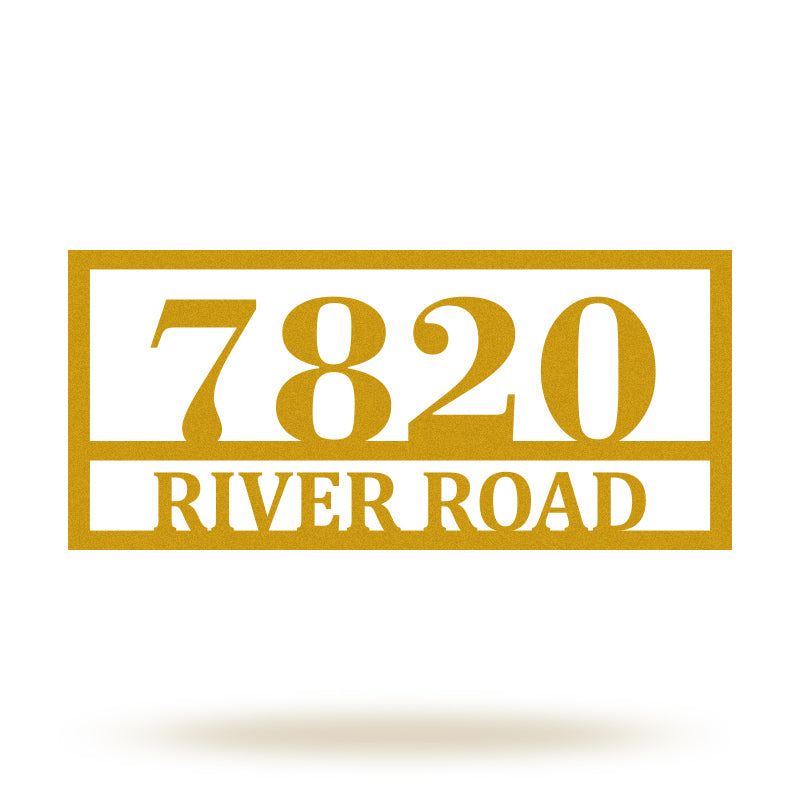 Custom Rectangle Metal House Numbers Address Metal Sign