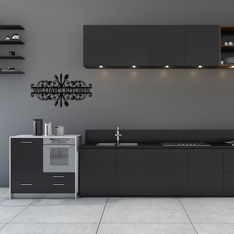 Custom Metal Monogram Kitchen Wall Sign