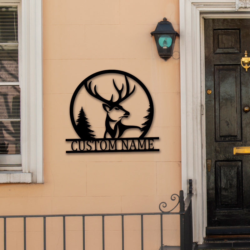 Custom Deer Metal Sign For Room Decor Housewarming Gift