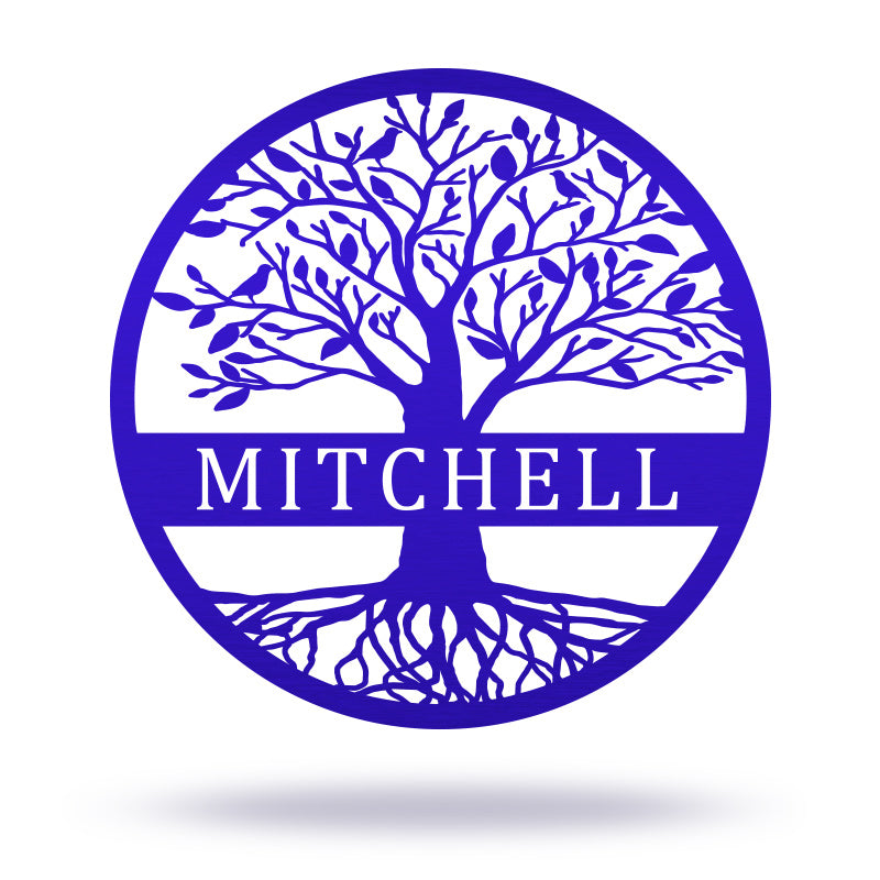 Custom Name Elaborate Tree Of Life Metal Sign