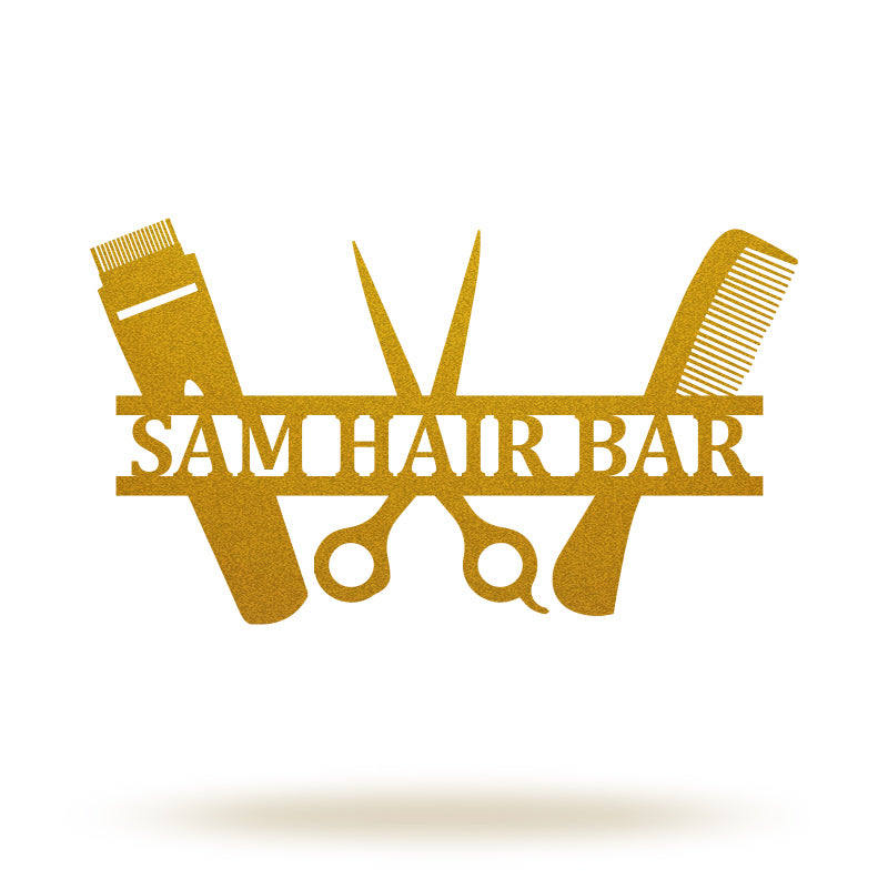 Personalized Barber Metal Sign for Hair Stylist Gift