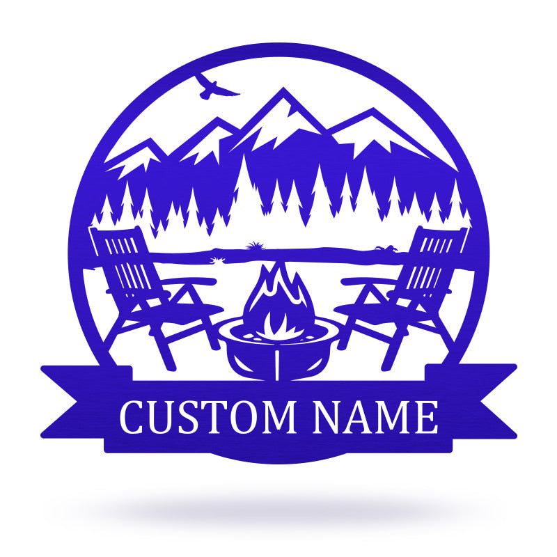 Personalized Campfire Name Metal Sign For Home Decor