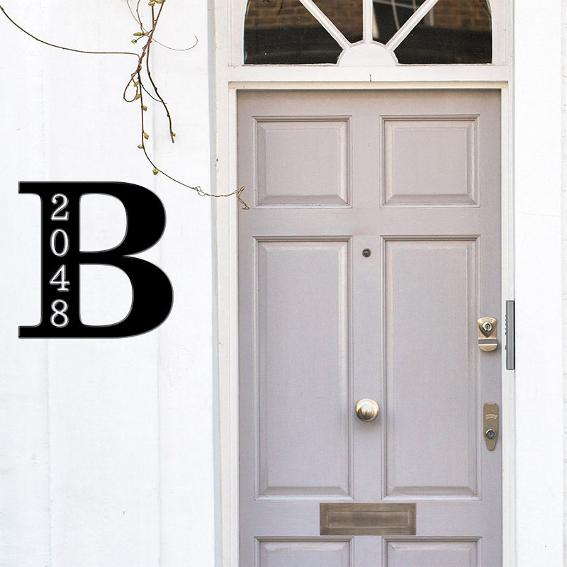 Personalized Last Name Monogram Address Sign House Numbers for Home