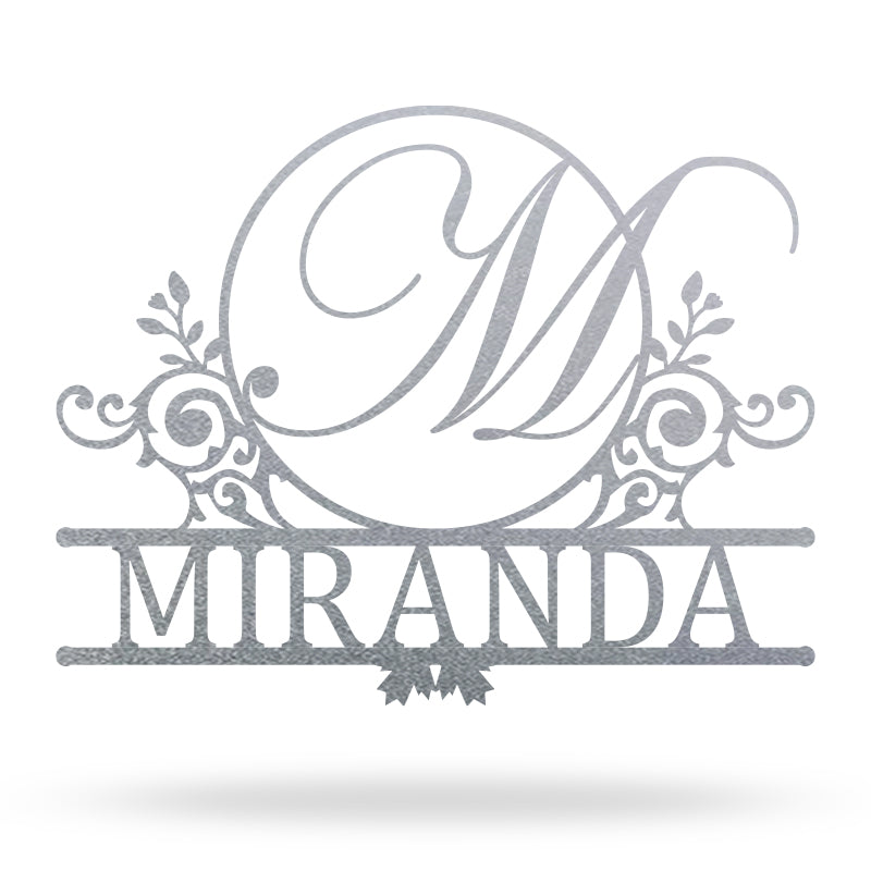 Personalized Metal Split Monogram Sign For Creative Gift