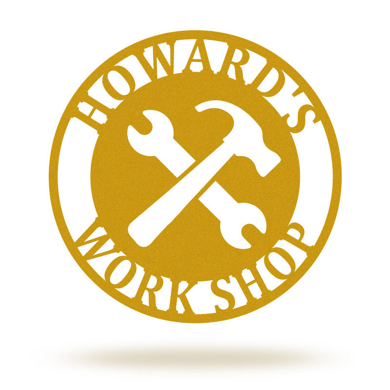 Personalized Metal Workshop Sign Metal Garage Sign