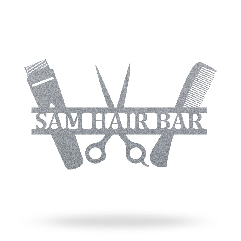 Personalized Barber Metal Sign for Hair Stylist Gift