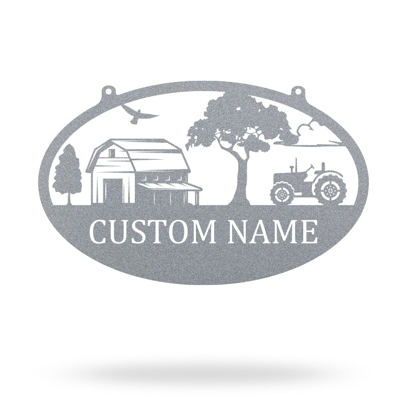 Custom Tractor Outdoor Metal Sign for Farmhouse Decor