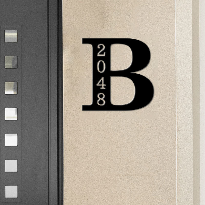 Personalized Last Name Monogram Address Sign House Numbers for Home