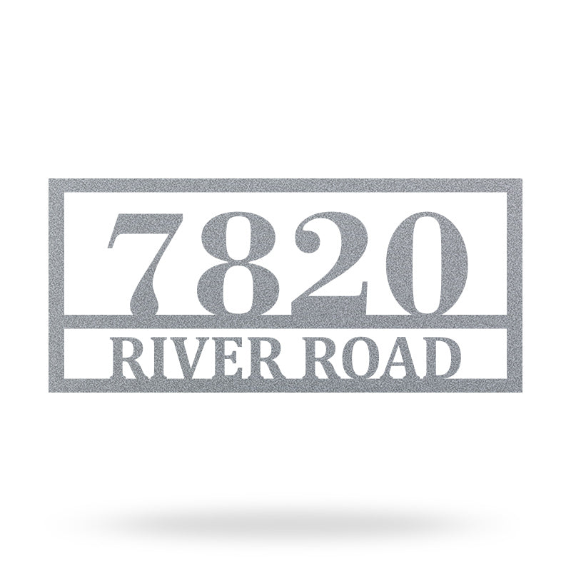 Custom Rectangle Metal House Numbers Address Metal Sign