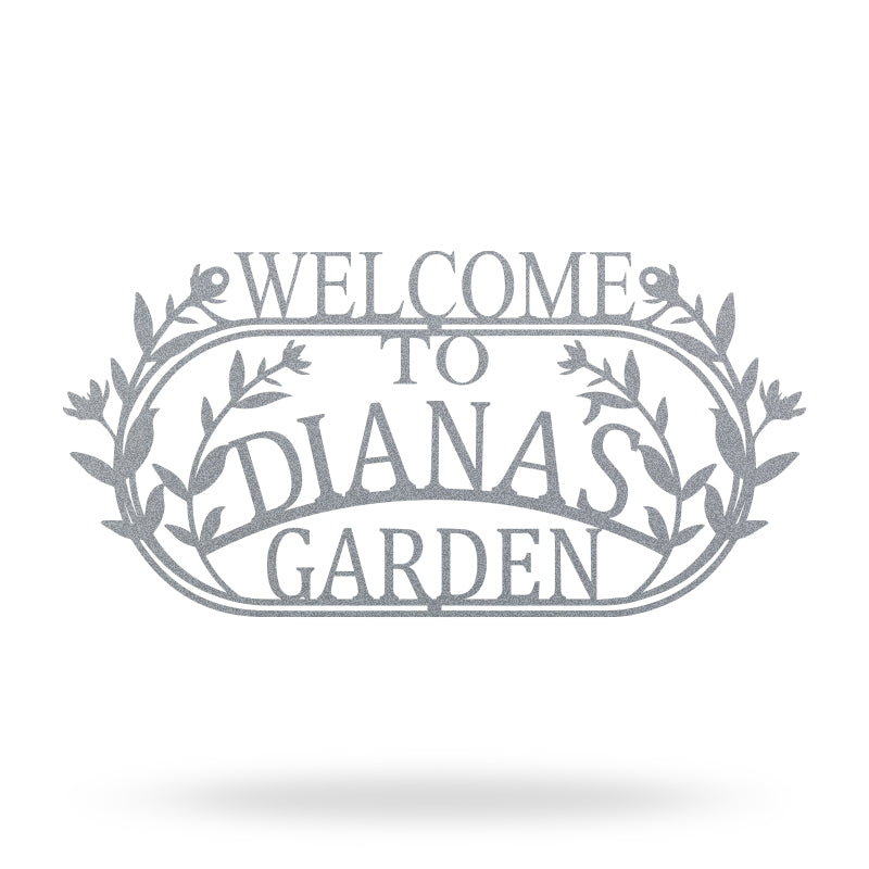 Custom Welcome Name Hanging Metal Garden Sign