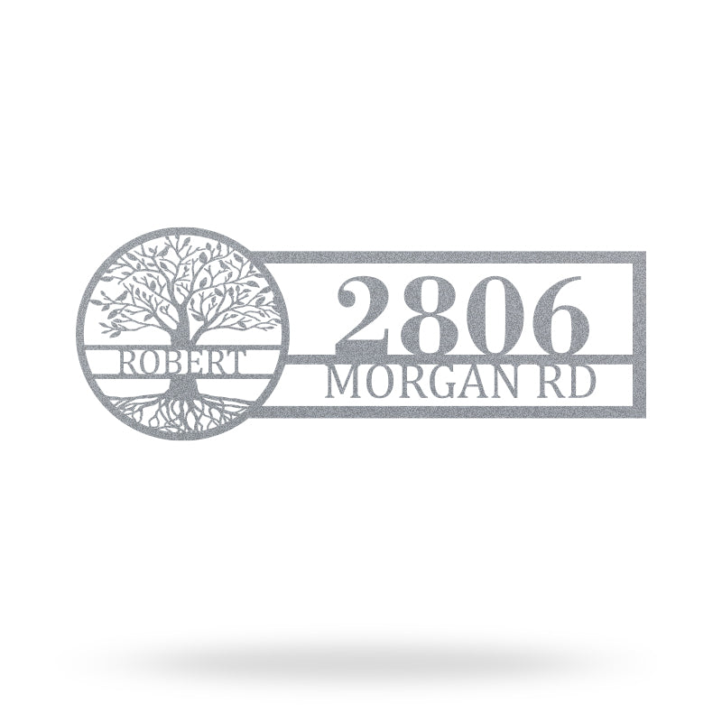 Custom Tree Of Life Metal Address Sign House Numbers