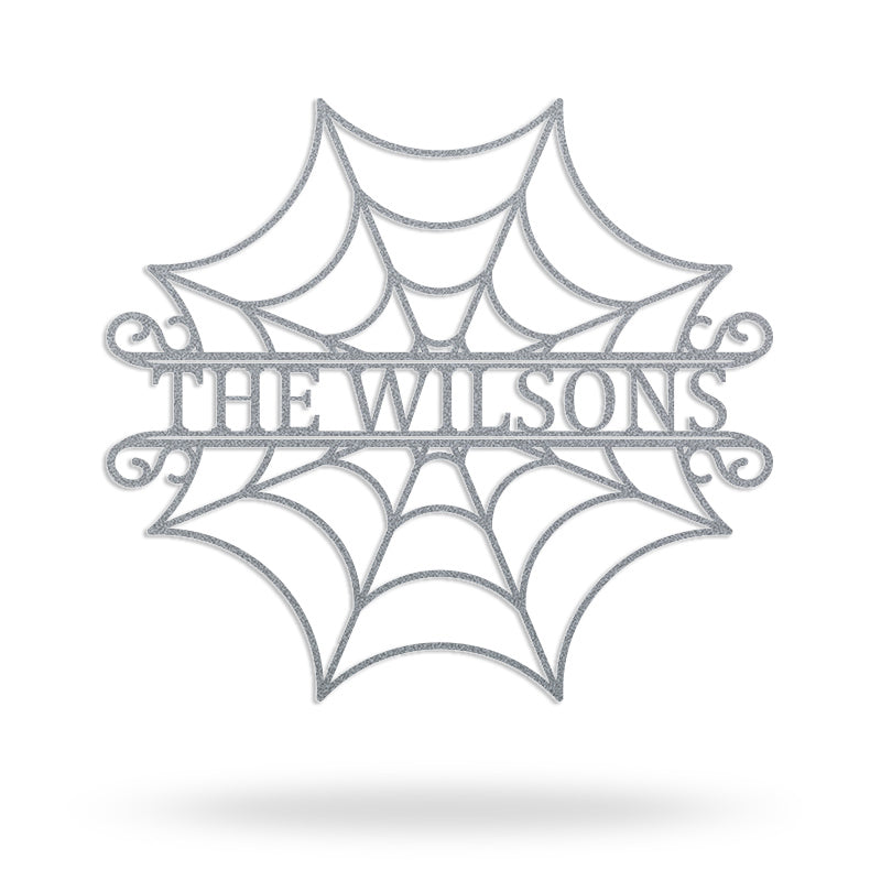 Custom Halloween Decor Name Monogram Metal Sign