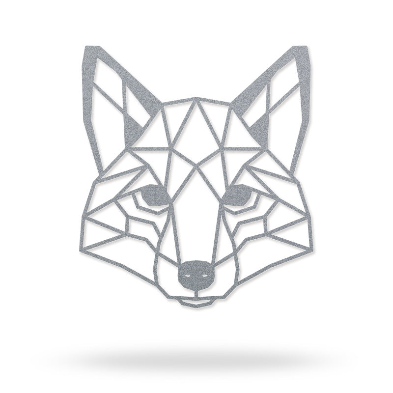 Geometric Fox Metal Wall Art for Home Decor