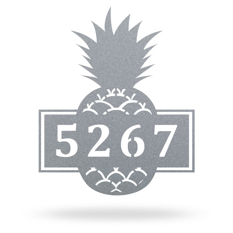 Custom Pineapple Metal Address Sign Metal House Numbers