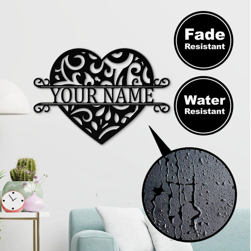Custom Metal Heart Sign For Your Love &amp; Wedding Gift