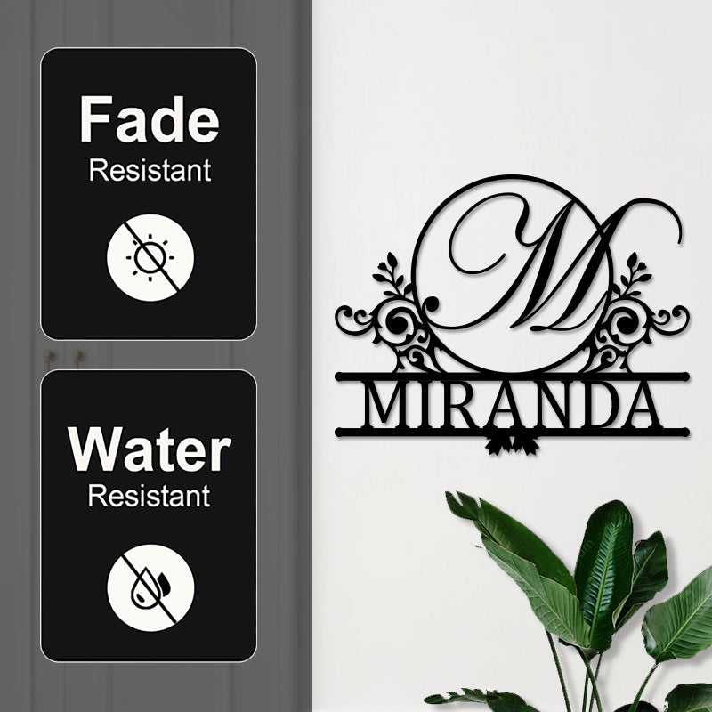 Personalized Metal Split Monogram Sign For Creative Gift