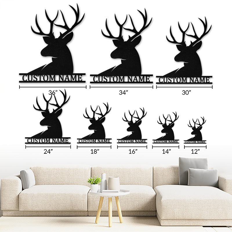Custom Stag Metal Wall Sign Housewarming Gift Wall Art