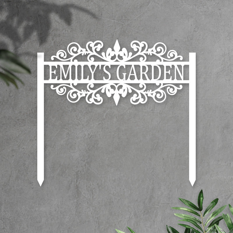 Personalized Metal Yard Garden Sign Garden Stake