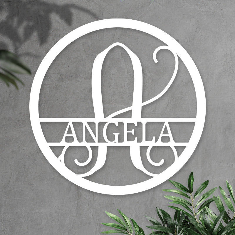 Personalized Family Name Outdoor Metal Monogram Sign For New Home Gift