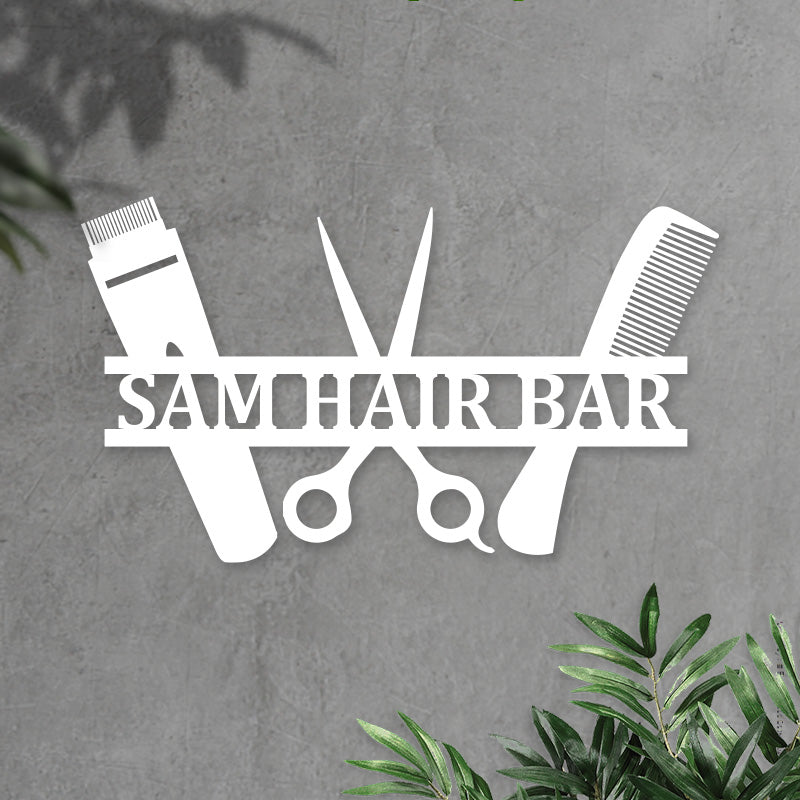 Personalized Barber Metal Sign for Hair Stylist Gift