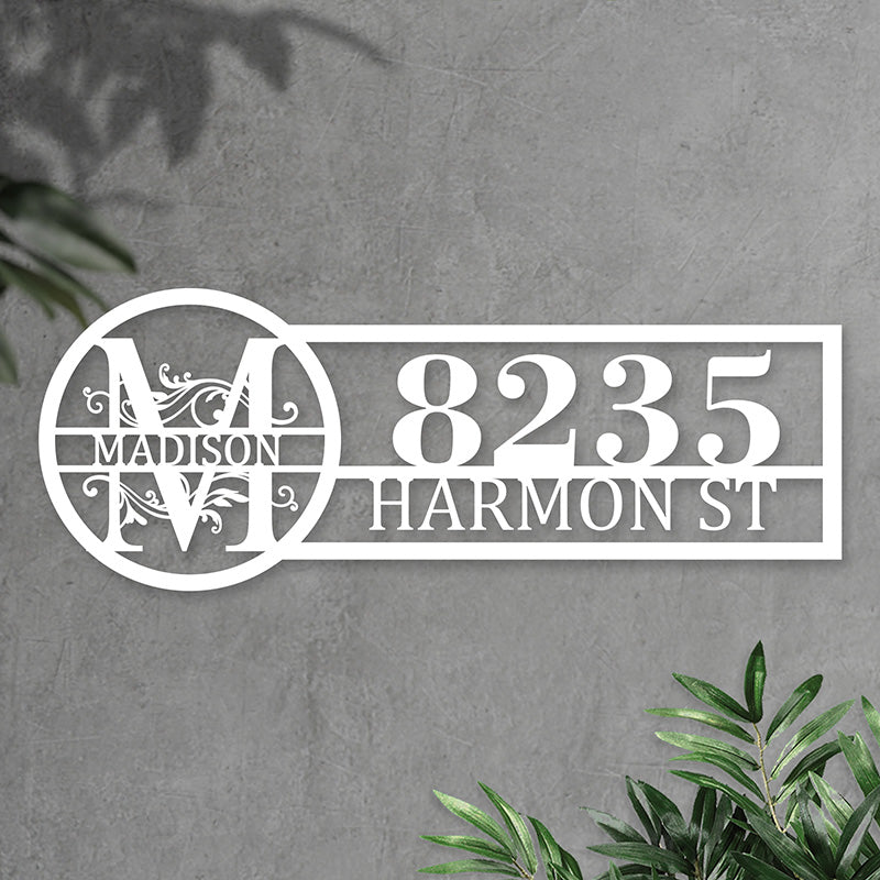 Custom Name Metal Address Sign Address Numbers for House