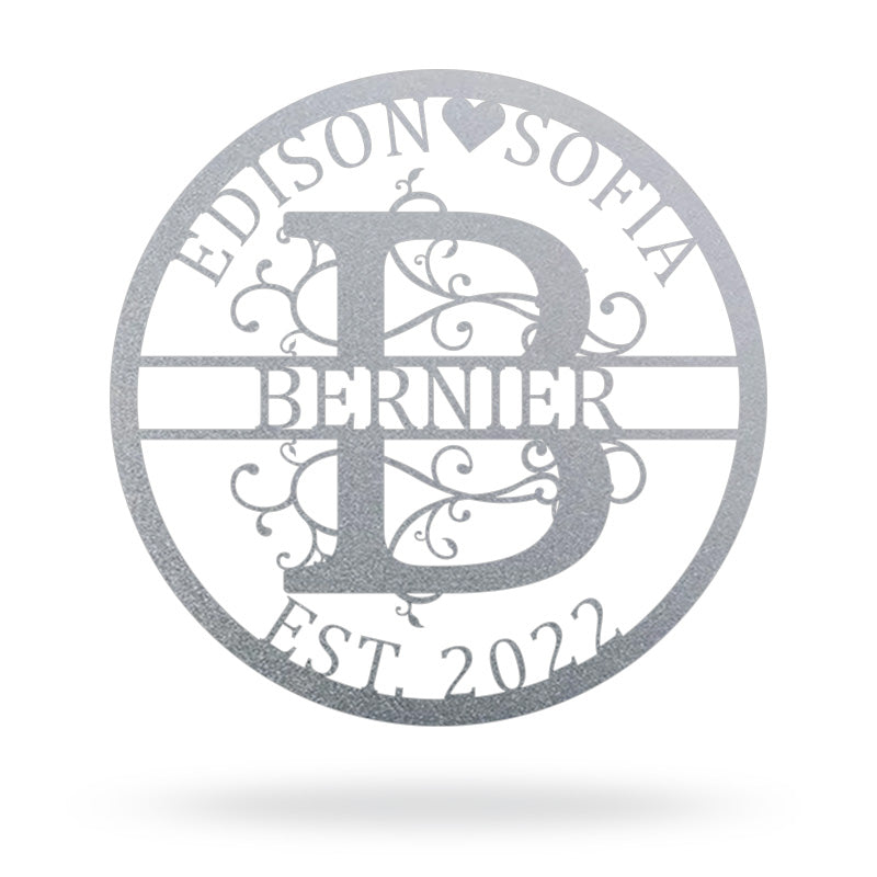 Personalized Family Name Metal Sign For Housewarming Gift