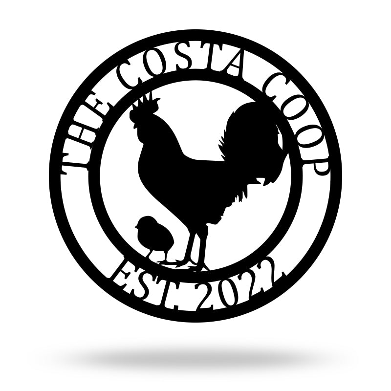 Custom Metal Chicken Coop Sign for Farm &amp; Ranch