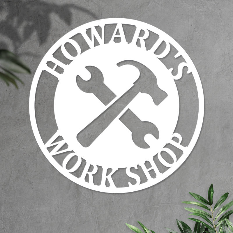 Personalized Metal Workshop Sign Metal Garage Sign
