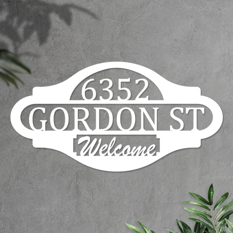 Custom Welcome Sign Address Metal Sign House Numbers