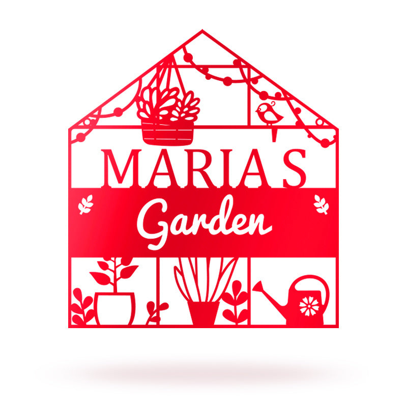 Custom Metal Greenhouse Sign Hanging Garden Sign