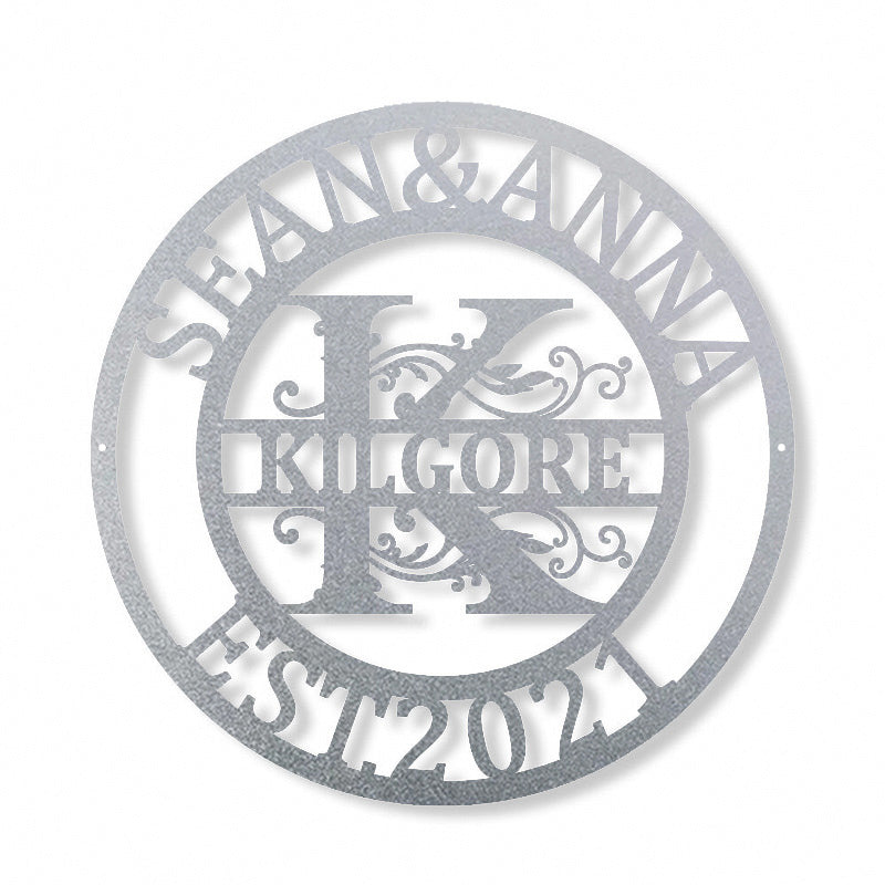 Custom Name Metal Signs Split Letter Wall Decor