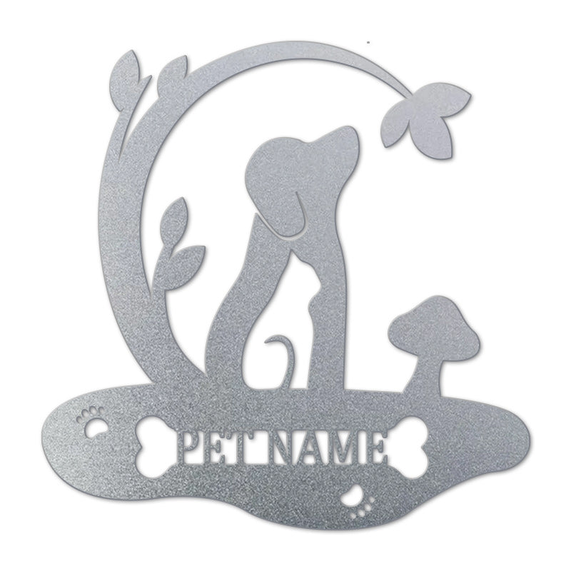 Custom Pet Dog Cat Metal Wall Sign Gift &amp; Home Decor