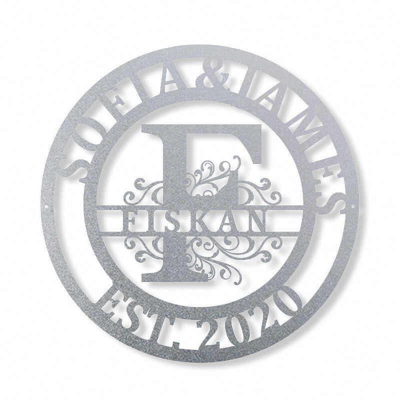 Custom Monogram Family Name Signs for Outdoor