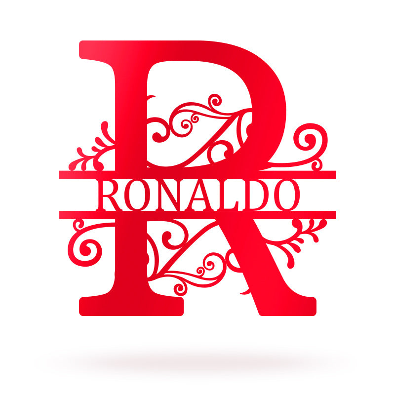 Personalized Last Name Monogram Metal Signs For Anniversary Gift