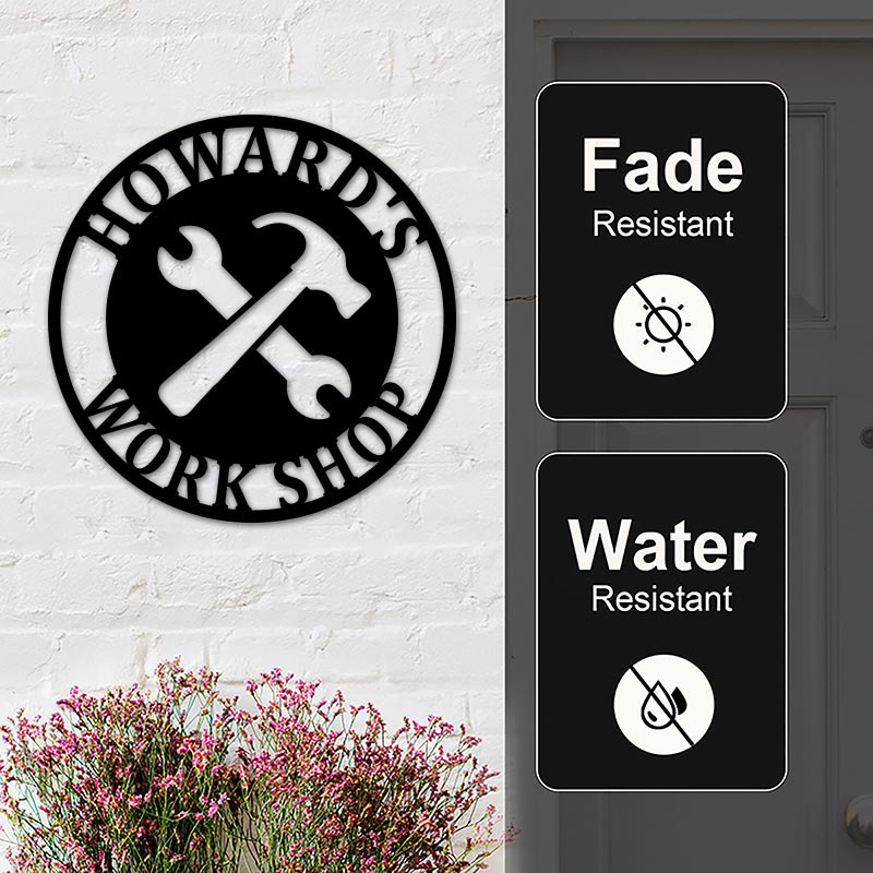 Personalized Metal Workshop Sign Metal Garage Sign